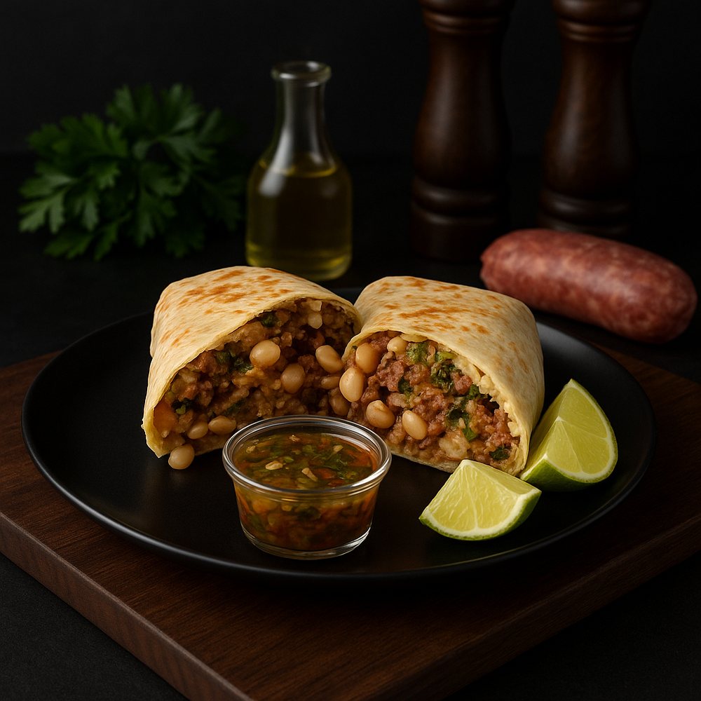 Burrito de chorizo argentino